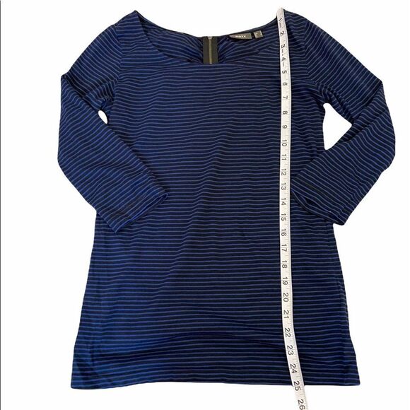 MEXX Blue&Black Stripe Scoop Zip Back Top S - Picture 6 of 8